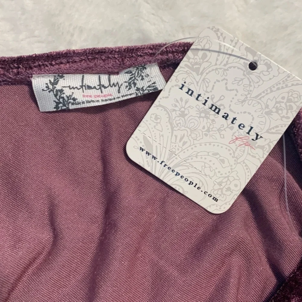 NWT Free People Velvet Tunic Large Fig Jam Intimately Free Pple All Night Cami